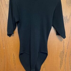 Donna Karan Classic Black Bodysuit size p